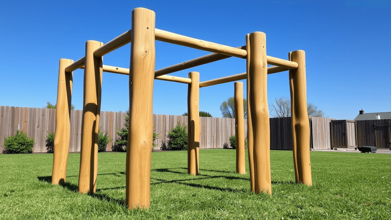 Wooden Monkey Bars: Add-On Kits & Attachments for Swing Sets