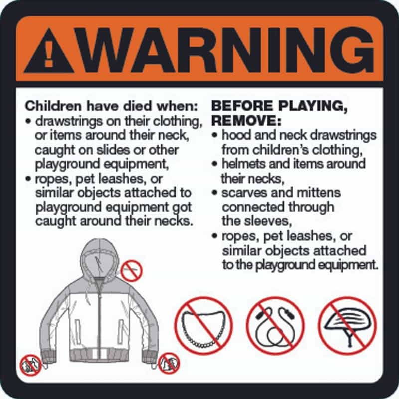 Strangulation Warning Label