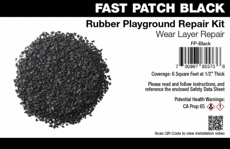 Fast Patch Poured-In-Place Rubber Surface Playground Repair Kit - Black