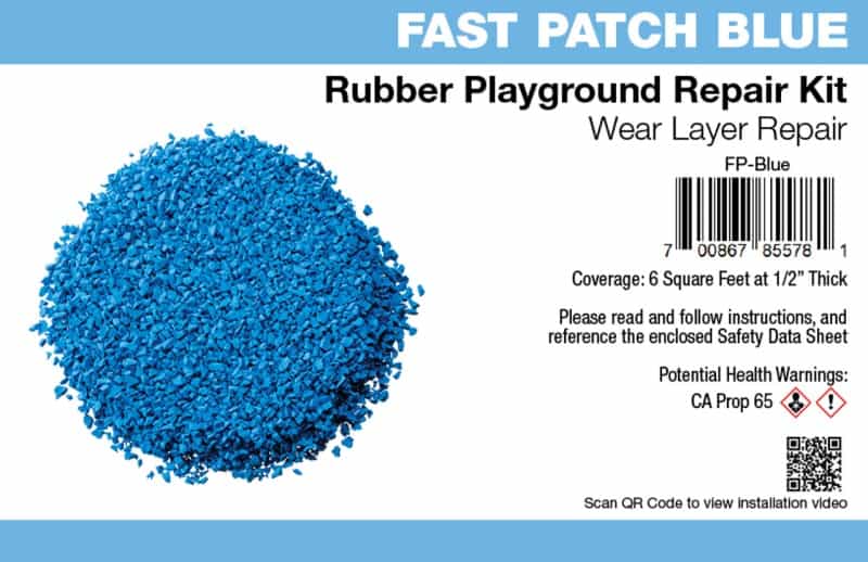Fast Patch Poured-In-Place Rubber Surface Playground Repair Kit - Blue