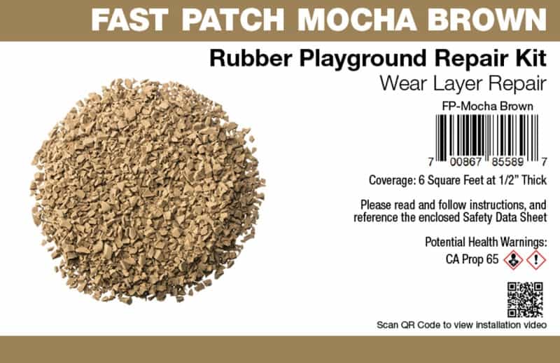 Fast Patch Poured-In-Place Surfacing Repair Kit Fix Rubber Playground – Mocha Brown