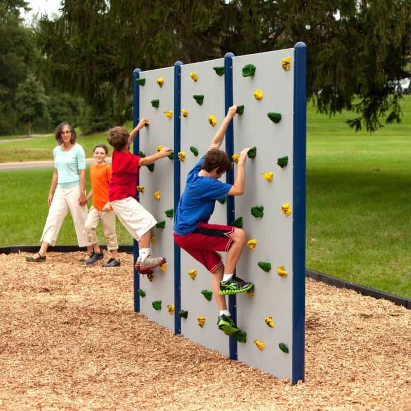 Outdoor Playground Climbing Wall - Gray