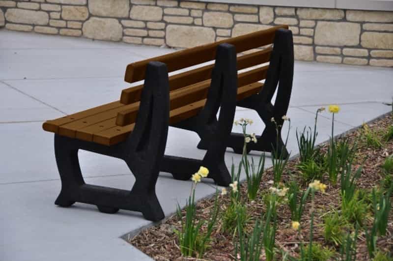 4' Brooklyn Recycled Plastic Park Bench