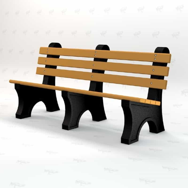 4' Comfort Recycled Plastic Park Bench