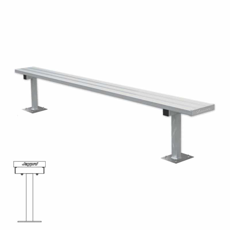 7 1/2 Foot Player Bench Without Back - Surface Mount
