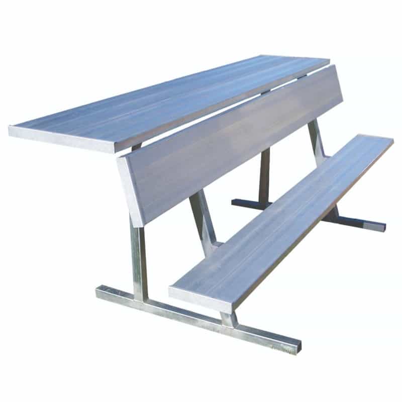 7 1/2 Foot Player Bench With Seat Back And Shelf - Portable