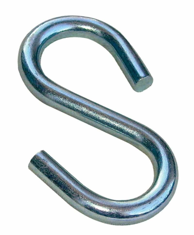 5/16" x 4" Zinc Coated Large End S-Hook