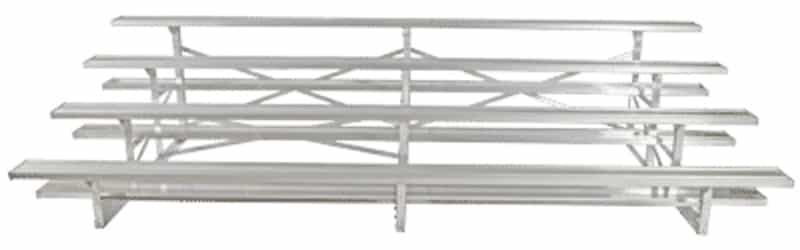 4 Row Aluminum Bleacher | 27' Length | 72 Seats