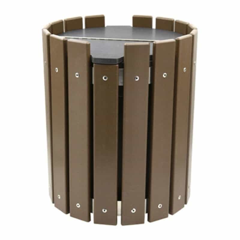 13 Gallon Trail Proven Waste Can With Hinged Lid