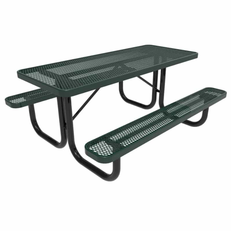 4' Kids Rectangular Expanded Metal Table - Portable - Elementary Size