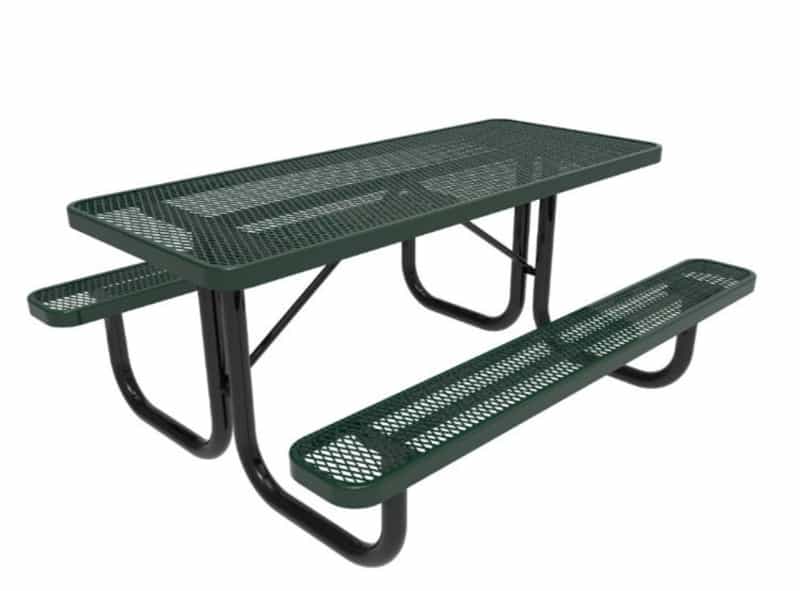 6' Rectangular Expanded Metal Table - Portable