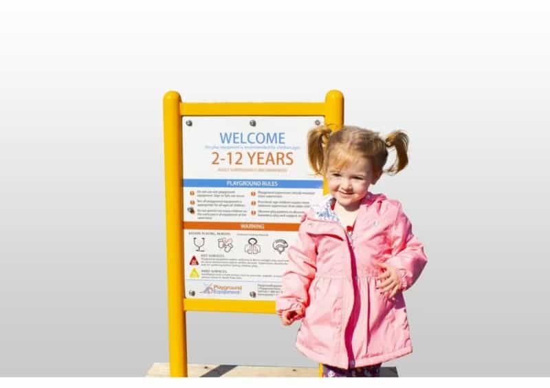 Double-Sided Safety And Welcome Sign