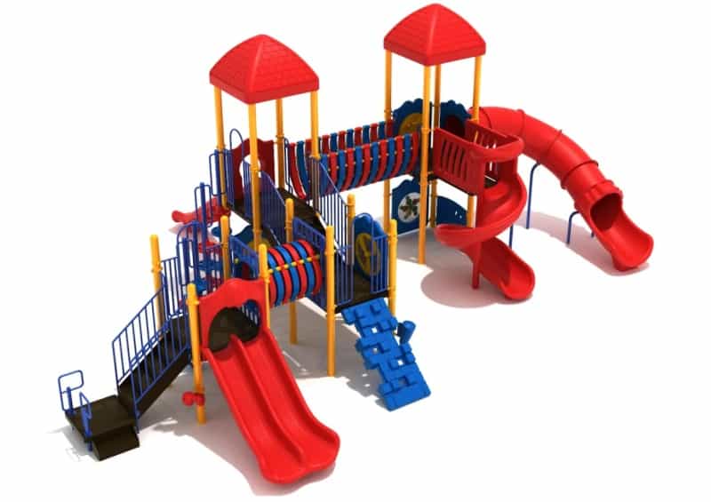 Hickory Stick Red And Blue Playground Structure