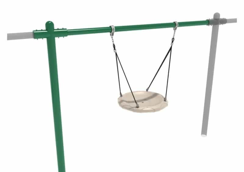 7 Feet High Elite Single Post Nest Swing - Add A Bay