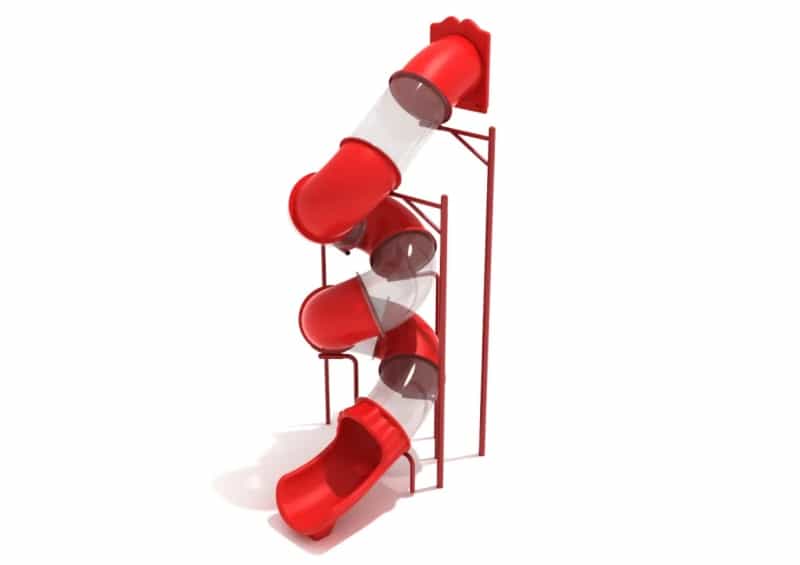 16 Foot Spiral Tube Slide - Slide And Mounts Only