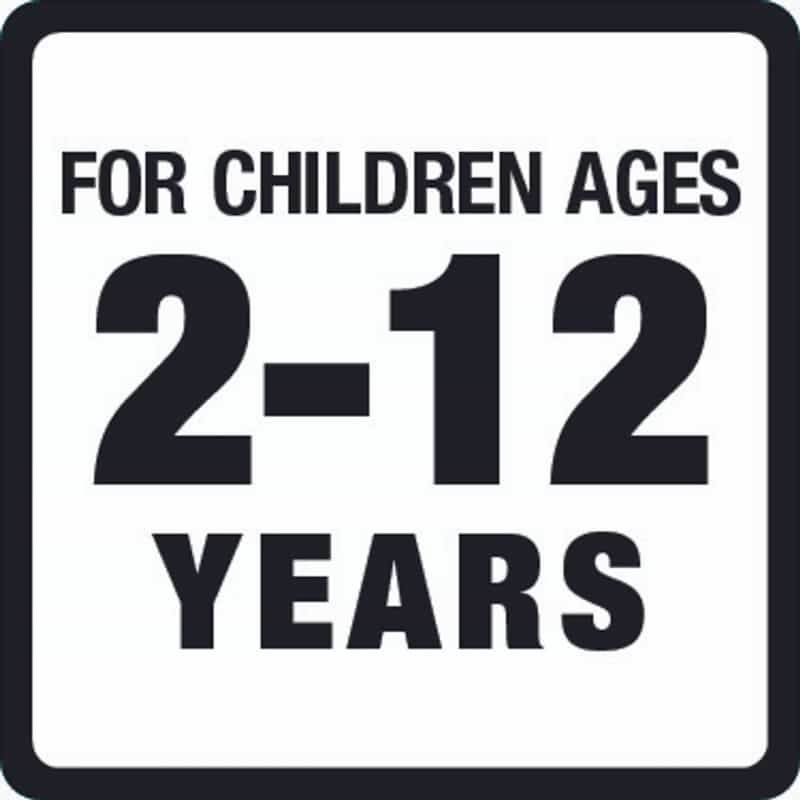 Warning Label Age Group 2-12 Years