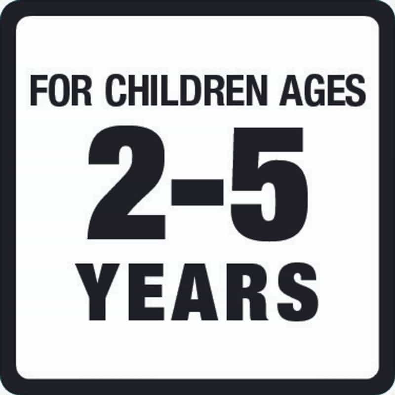 Warning Label Age Group 2-5 Years