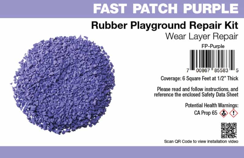 Fast Patch Poured-In-Place Surfacing Repair Kit Fix Rubber Playground – Purple