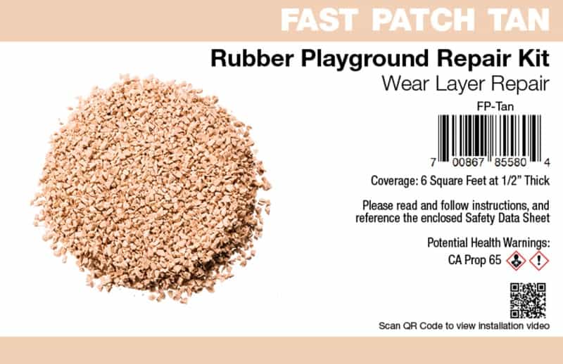 Fast Patch Poured-In-Place Rubber Surface Playground Repair Kit - Tan