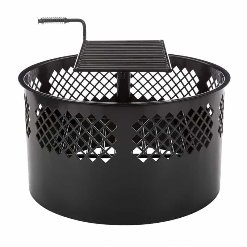 Fire View Ring With Swivel Cooking And Log Grate - 30'' D X 17 3/8'' h
