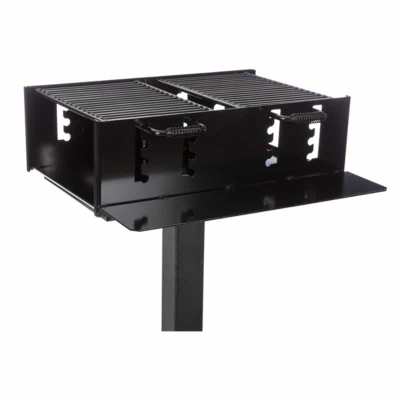 Powder Coated Large Group Grill With Pad Mount Post