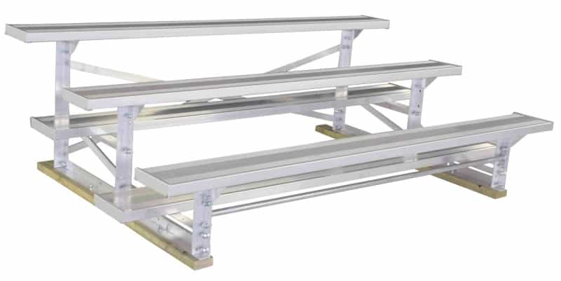 3 Row Aluminum Bleacher | 7.5' Length | 15 Seat