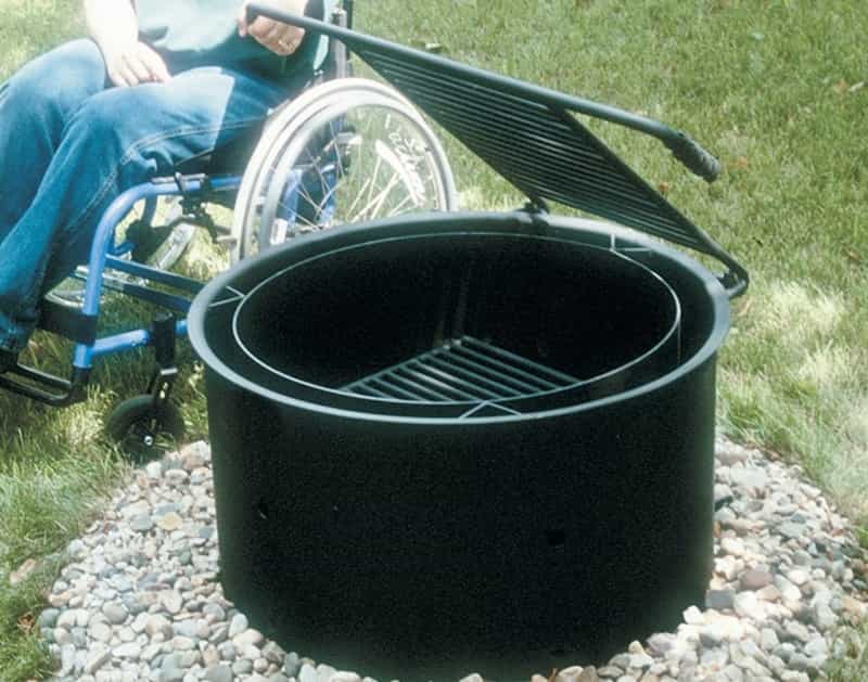 Wheelchair Accessible Double-Walled Fire Ring