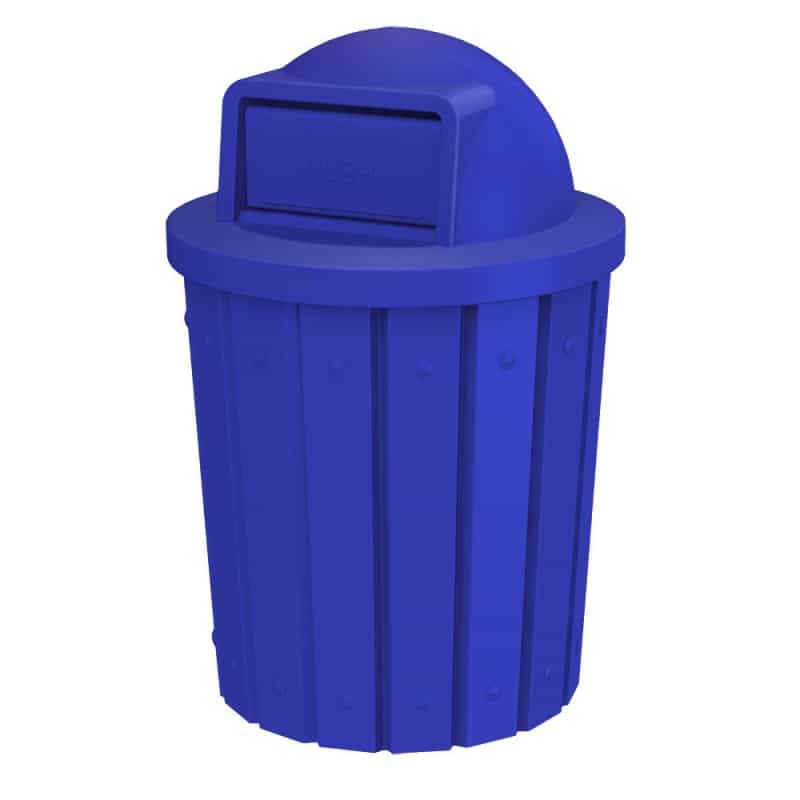 42 Gallon Signature Round Plastic Receptacle With Dome Top - Assembly