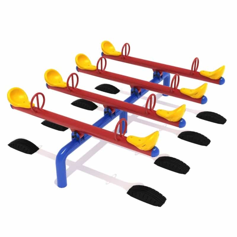 Classic Playground Seesaw - 8 Seats - 8 Tires