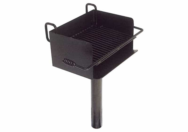 Rotating Park Grill With Cantilever Cooking Grate - 300 Sq In Of Cooking Area