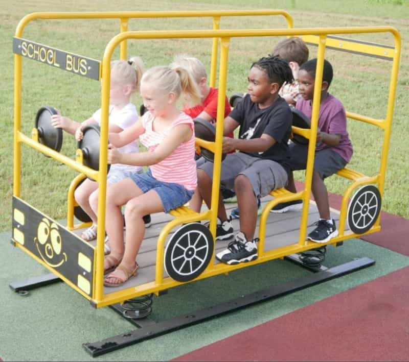 Happy Time School Bus Multi Passenger Spring Rider