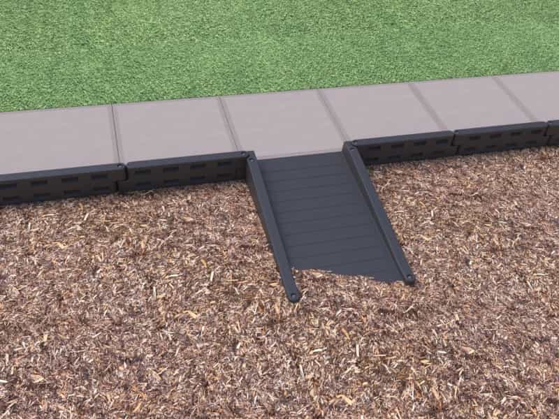 ADA Sidewalk Mount Ramp For 8" - 12" Borders