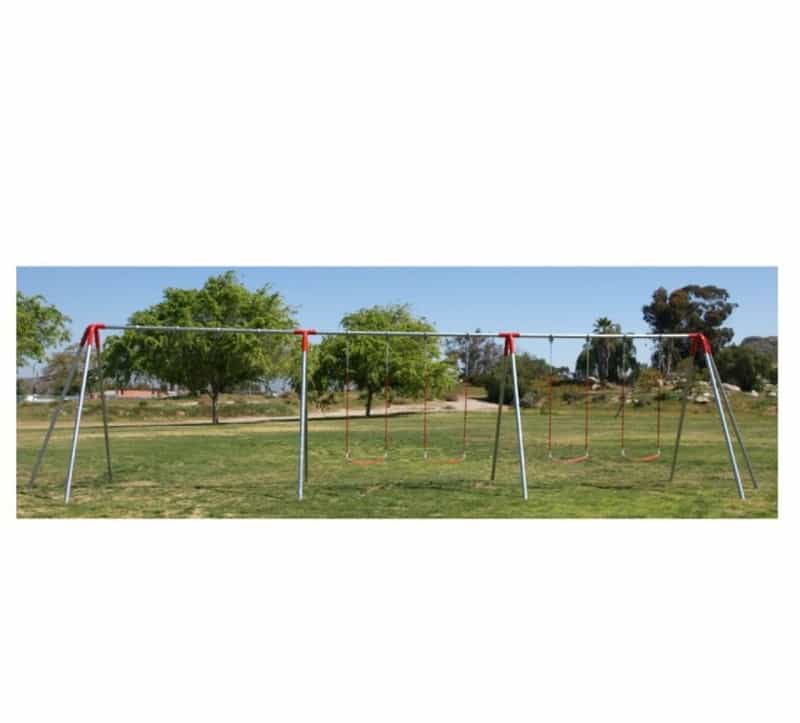 6 Seat Heavy Duty Tripod Swing Set With Strap Seats