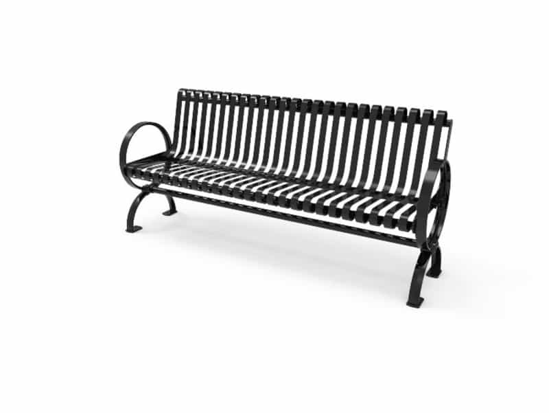 6' Village Bench With Back