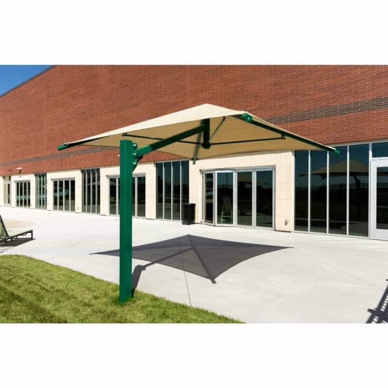 12' x 12' x 8' High Square Cantilever Umbrella Shade with Glide