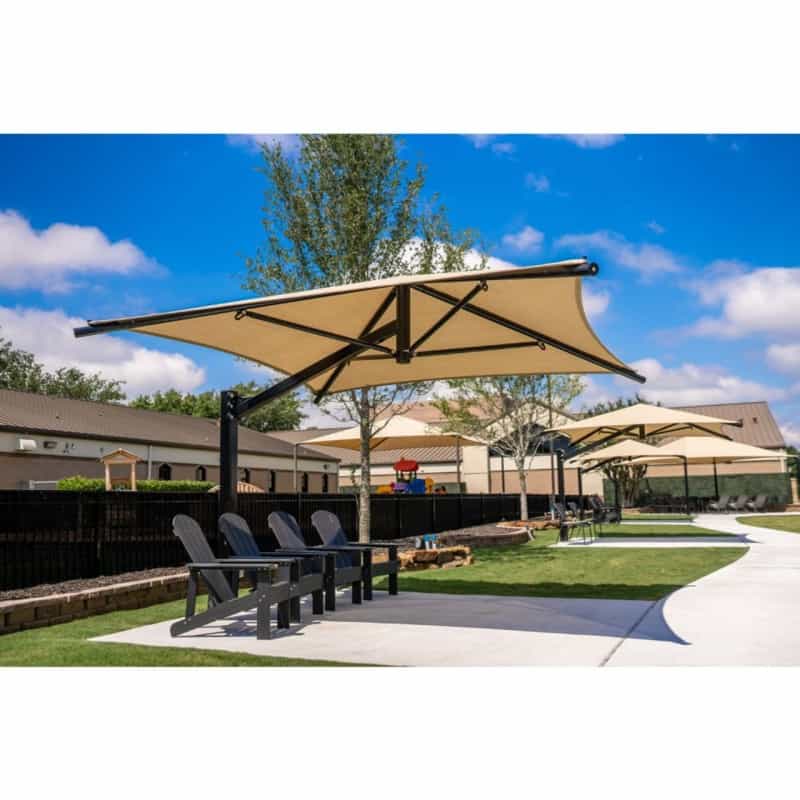 14' x 14' x 8' High Square Cantilever Umbrella Shade