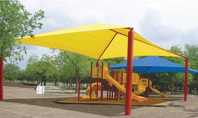 24X40x8 Rectangle Four Post Hip Shade