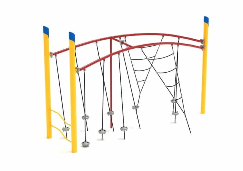 Single Post Double Tilted Lily Pad Bridge With Net Attachment