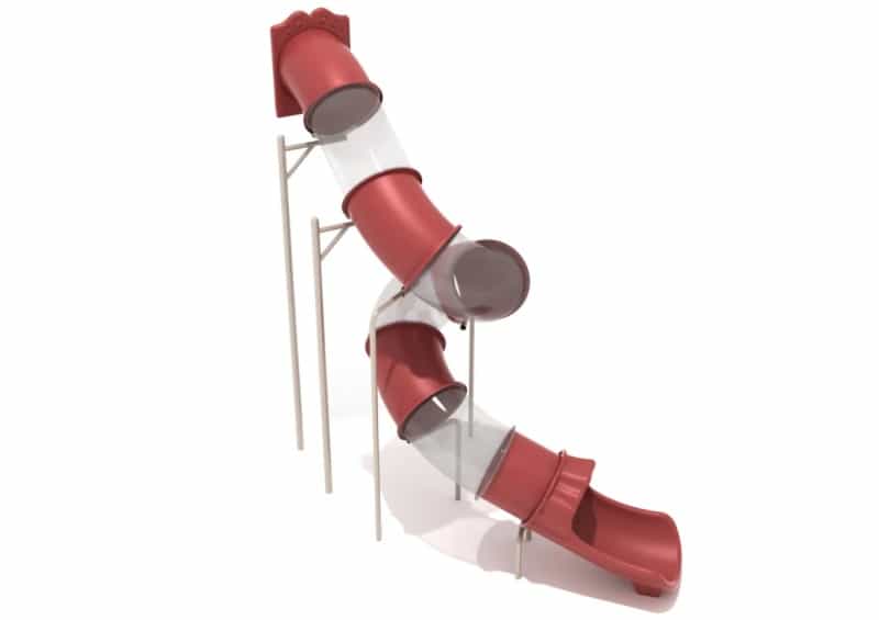 14 Foot Spiral Tube Slide - Slide And Mounts Only