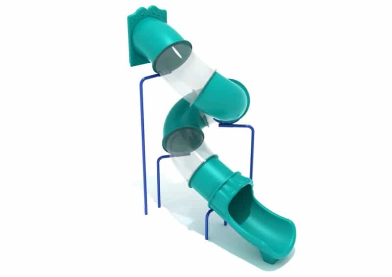 11-Foot Spiral Tube Slide, Slide And Mounts Only